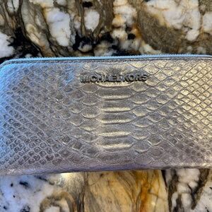 Michael Kors Metallic Embossed Leather Wallet